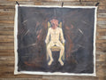 Large 6x7ft Surreal Oil Painting Nude Figure on Chair Modern Expressionist Art