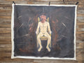 Large 6x7ft Surreal Oil Painting Nude Figure on Chair Modern Expressionist Art