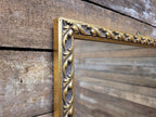 Vintage Bevel Edged Style Distressed Gold Framed Over Mantle Wall Mirror