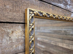Vintage Bevel Edged Style Distressed Gold Framed Over Mantle Wall Mirror