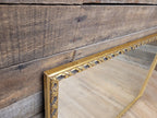 Vintage Bevel Edged Style Distressed Gold Framed Over Mantle Wall Mirror