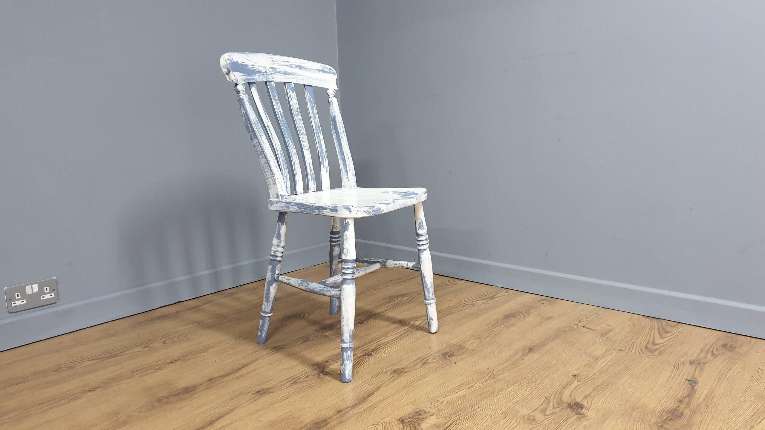Hand Painted Up-cycled Shabby Chic Kitchen Chair Distressed Chair
