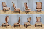 Antique Victorian Mahogany Buttoned Back Nursing Chair Carved Detail