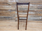 Antique Edwardian Oak Ladder Back Bergere Rattan Cane Seat Chair
