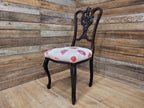 Two Antique Mahogany Victorian bedroom Chairs Carved Fret Back Cabriole Legs