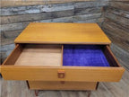 Mid Century Teak G Plan Form Five Chest Of Four Drawers Copper Hairpin Legs