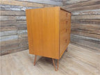 Mid Century Teak G Plan Form Five Chest Of Four Drawers Copper Hairpin Legs