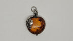 White Metal "Amber" Apple Shaped Bohemian Pendant