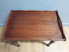 Vintage Mahogany Butlers Tray Side Table With Serving Tray Drinks Table