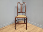 Antique Arts And Crafts Wood Framed Bergere Seat Hall Bedroom Chair