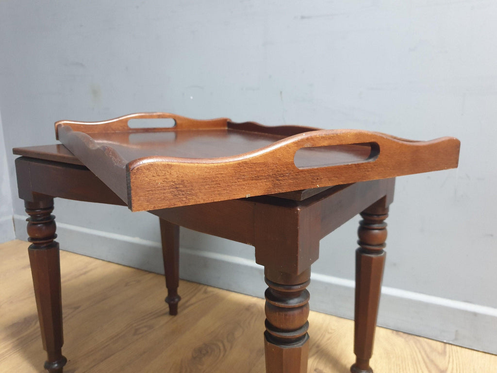 Vintage Mahogany Butlers Tray Side Table With Serving Tray Drinks Table