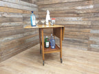 Mid Century Rectangular Drop Leaf Formica Drinks Cocktail Trolley Retro