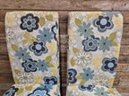 Pair Of Blonde Oak Country House Style Hall Bedroom Dining Chairs Floral Fabric