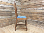 Vintage Early 20thC Barley Twist Oak Slat Back Hall or Bedroom Chair