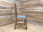 Vintage Early 20thC Barley Twist Oak Slat Back Hall or Bedroom Chair