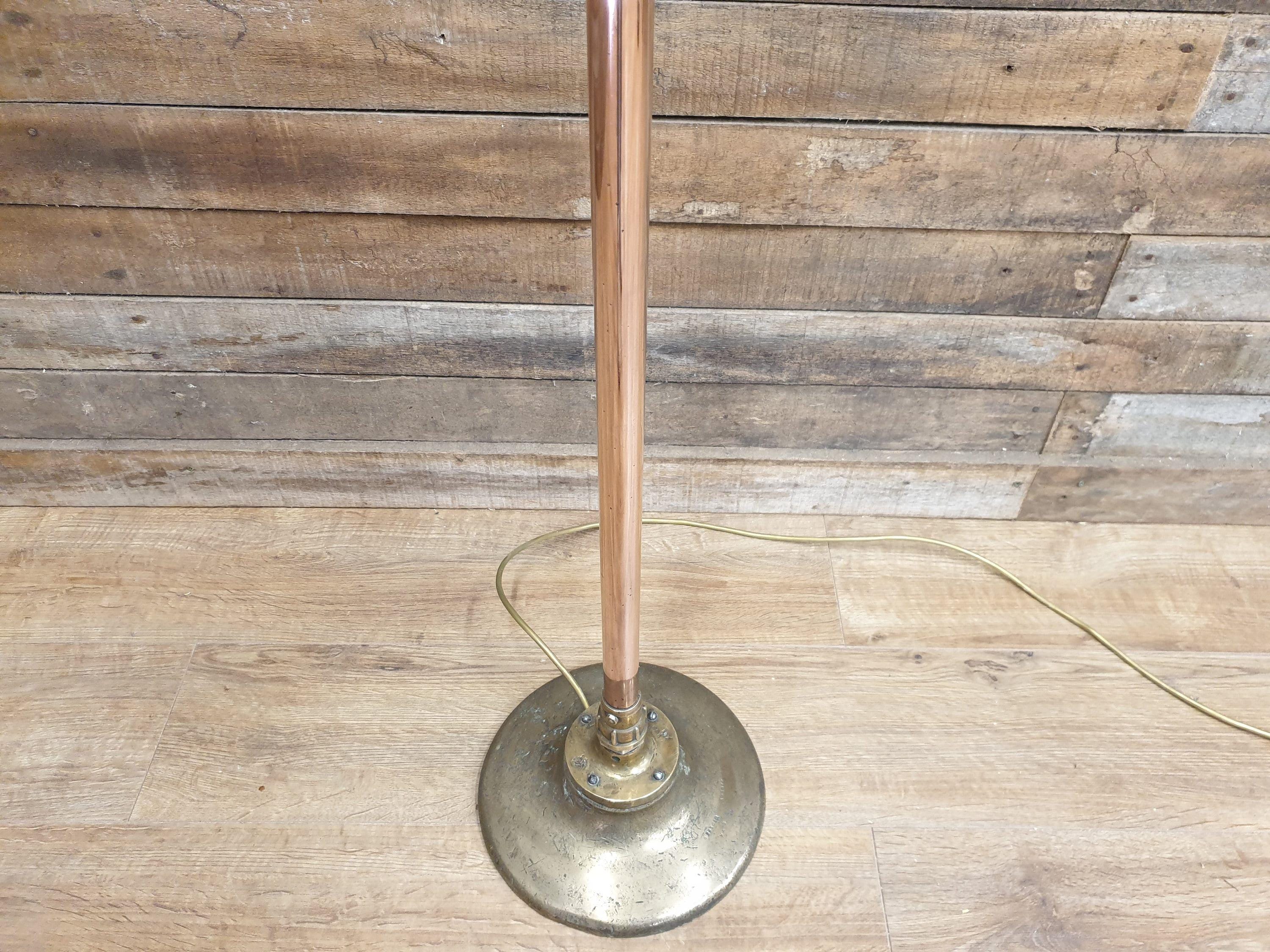 Vintage Floor Standing Steam Punk Style Brass Copper & Bronze Standard Lamp