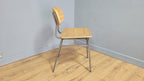 Mid Century Styled Ply Industrial Side Chair Metal Legs Stylish Ply Seat & Back