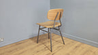 Mid Century Styled Ply Industrial Side Chair Metal Legs Stylish Ply Seat & Back