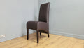 Brown Faux Leather Seat Padded Chair Ideal Bedroom Office Desk Chair
