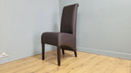 Brown Faux Leather Seat Padded Chair Ideal Bedroom Office Desk Chair