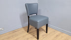 Grey Faux Leather Seat Padded Chair Ideal Bedroom Office Desk Chair