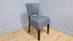 Grey Faux Leather Seat Padded Chair Ideal Bedroom Office Desk Chair