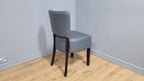 Grey Faux Leather Seat Padded Chair Ideal Bedroom Office Desk Chair