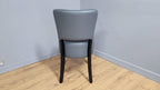 Grey Faux Leather Seat Padded Chair Ideal Bedroom Office Desk Chair
