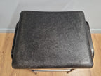 Vintage Industrial Metal Stool Factory Office School Workshop Stool Black Pad