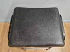 Vintage Industrial Metal Stool Factory Office School Workshop Stool Black Pad