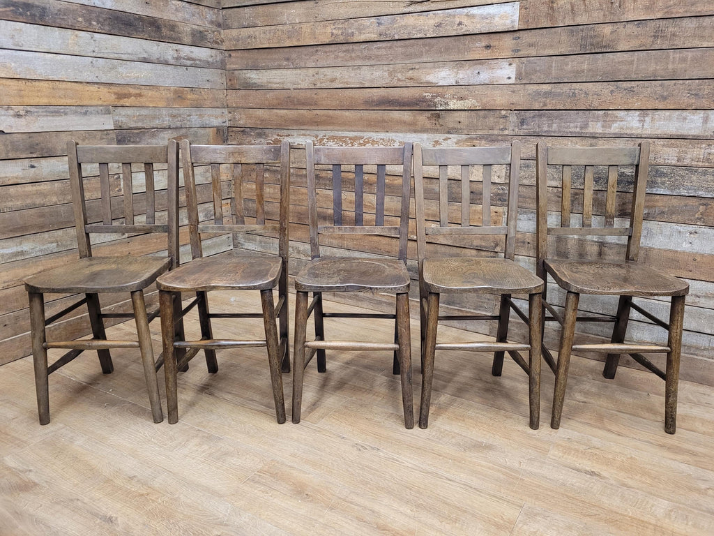10 Vintage CC41 Herbert E Chapple Utility Chairs Elm & Beech Dining Chairs