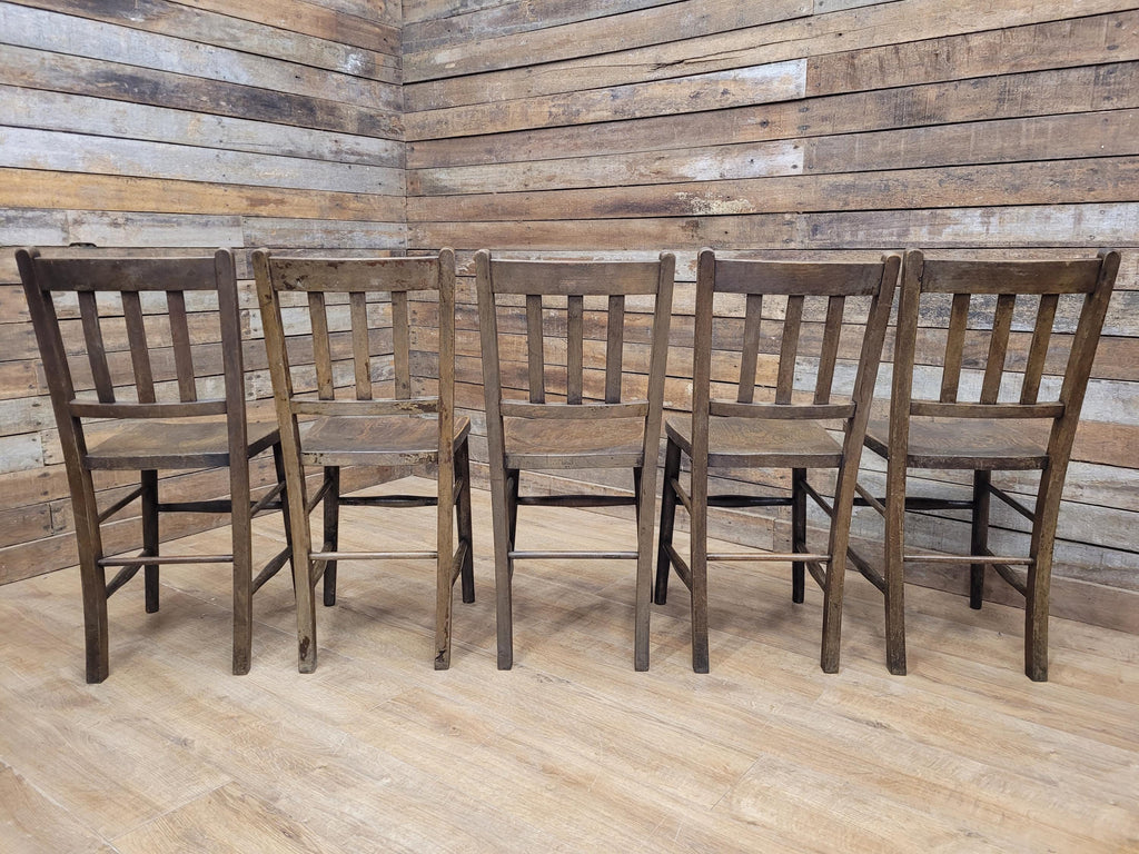 10 Vintage CC41 Herbert E Chapple Utility Chairs Elm & Beech Dining Chairs