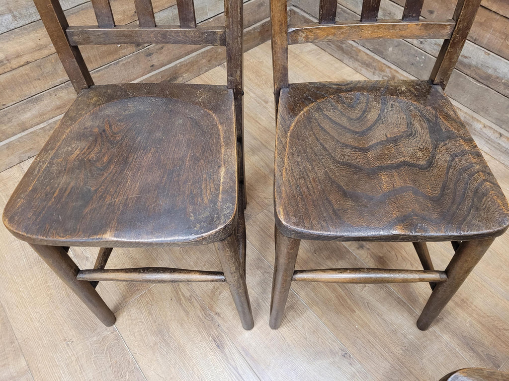 10 Vintage CC41 Herbert E Chapple Utility Chairs Elm & Beech Dining Chairs
