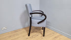 Grey Faux Leather Seat Padded Armchair Ideal Bedroom Office Desk Chair