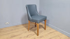 Embrace Oak Side Chair Grey Faux Leather Ideal Bedroom Office Desk Chair