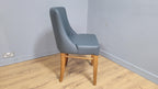 Embrace Oak Side Chair Grey Faux Leather Ideal Bedroom Office Desk Chair