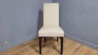 Cream Faux Leather Seat Padded Chair Ideal Bedroom Office Desk Chair