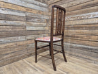 Edwardian Inlaid Framed Hall Bedroom Chair William Morris Strawberry Thief Pad