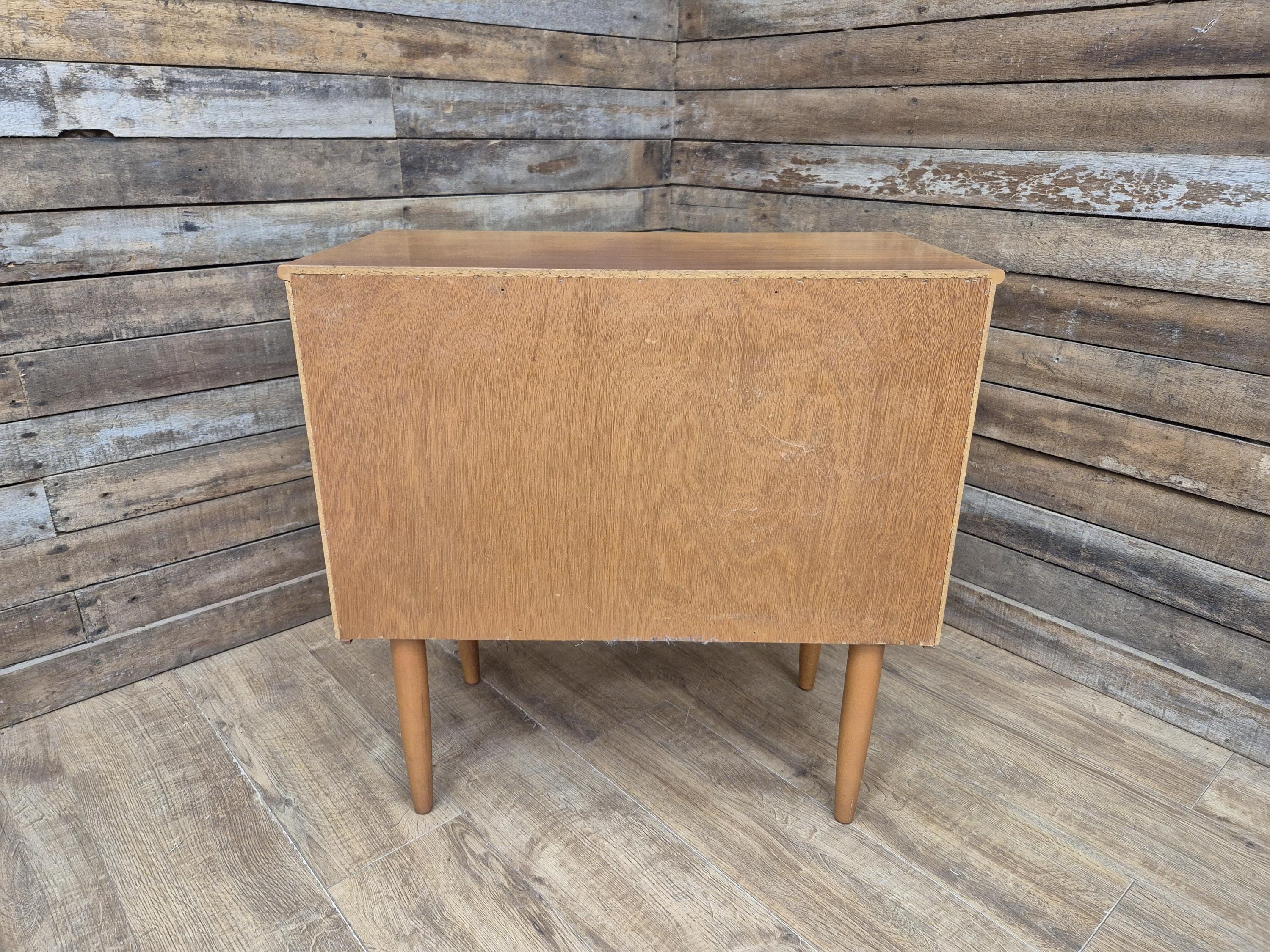 Retro Cool Mid Century Three Drawer Vintage Chest of Drawers Pin Legs