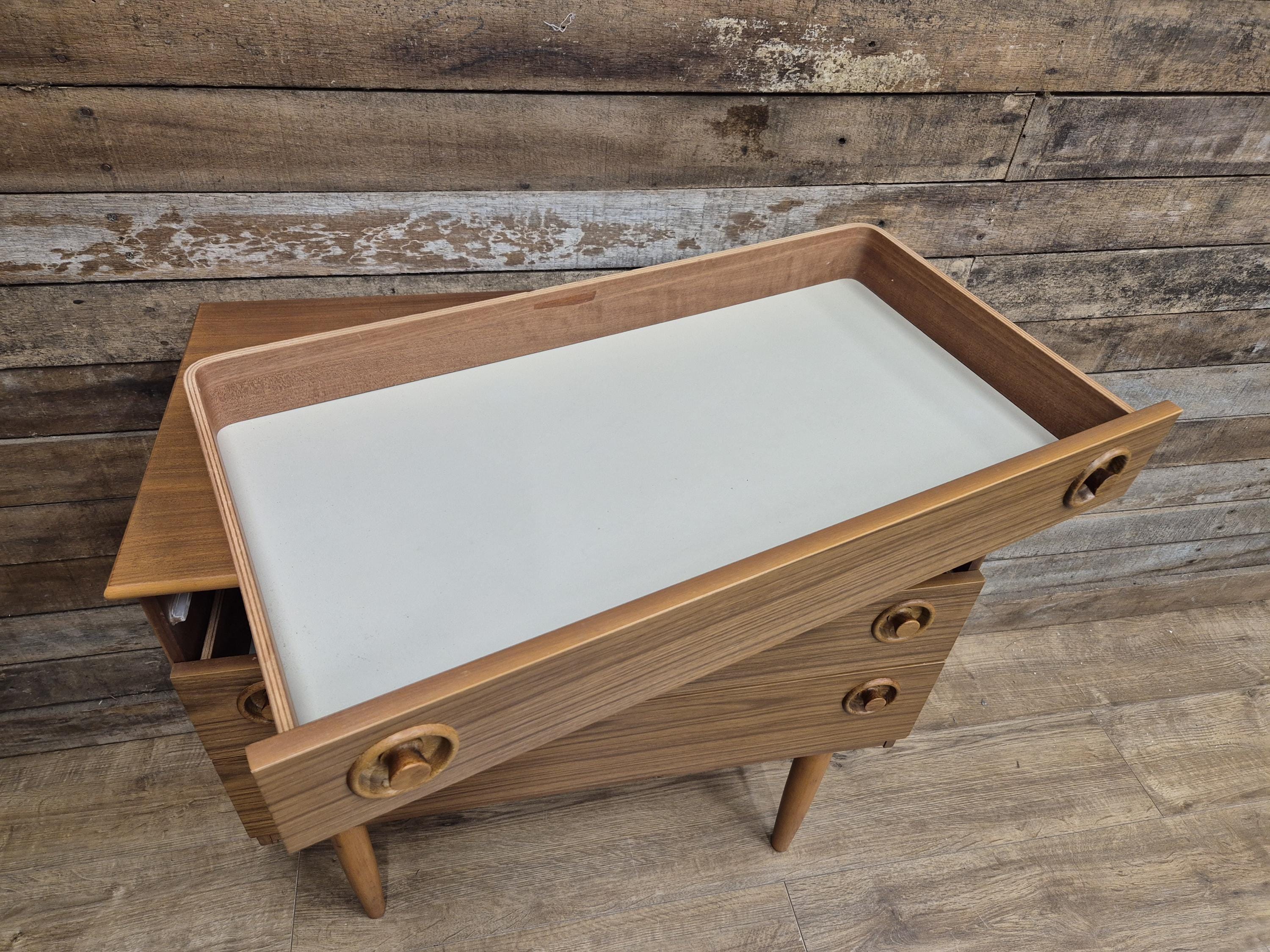 Retro Cool Mid Century Three Drawer Vintage Chest of Drawers Pin Legs