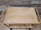 Mid Century Kitsch Marble Effect Two Tier Retro Drinks Trolley 1970s