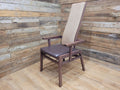 Contemporary Wicker Back Bedroom Chair Bucket Armchair