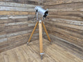 Vintage Tripod Floor Standing Prolight Spotlight Adjustable Height Distressed