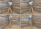 Vintage Lightly Distressed Tripod Floor Lamp Adjustable Height