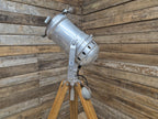 Vintage Tripod Floor Standing Prolight Spotlight Adjustable Height Distressed