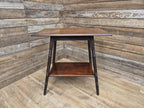 Antique Arts & Craft Flame Mahogany Hall Table Plant Stand Wine Table