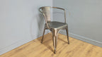 French Bistro Style Industrial Side Chair Gun Metal Bedroom Office Desk Chair