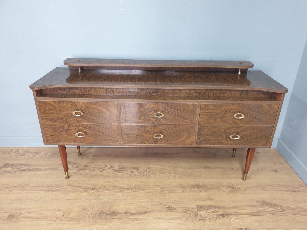 Mid Century Retro Formica Sideboard Long John Credenza Dressing Table Pin Legs