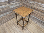 Vintage Barley Twist Pie Crust Oak Side Table Hall Table Plant Stand
