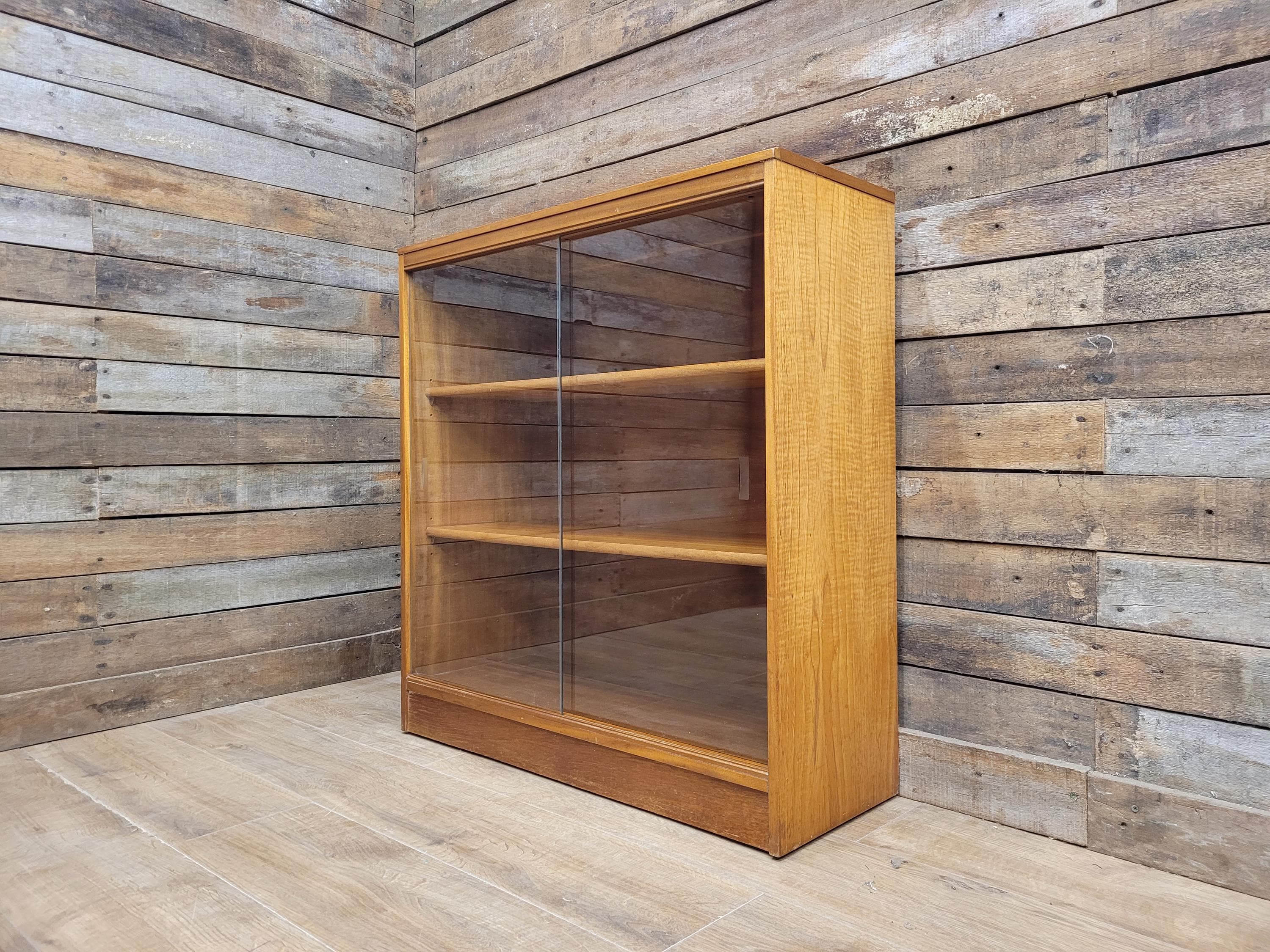 Vintage Legate Teak Display Cabinet with Glass Doors Mid Century 1970s Retro